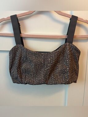 Varley grey and Black Patterned sports bra